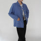 90s Linen Shirt Jacket