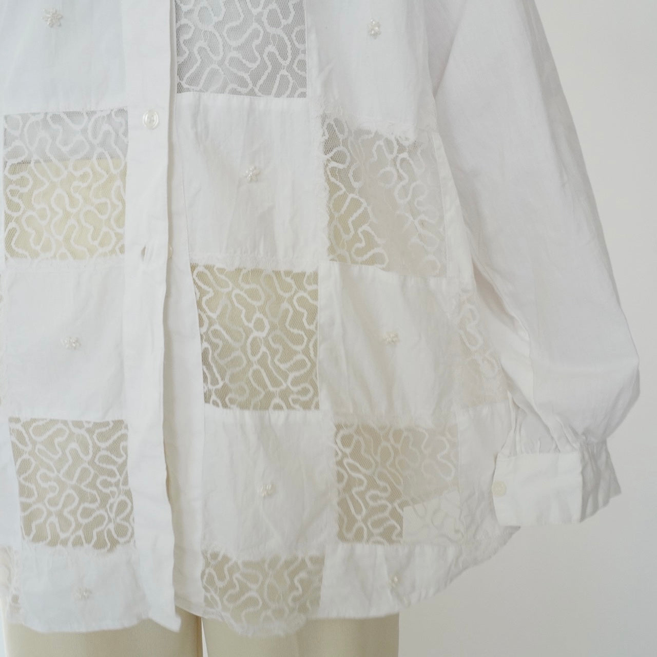 90s Lace Design Shirt