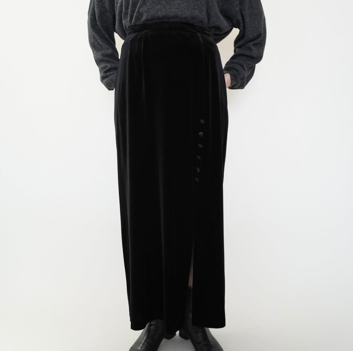 90s Design Velour Skirt