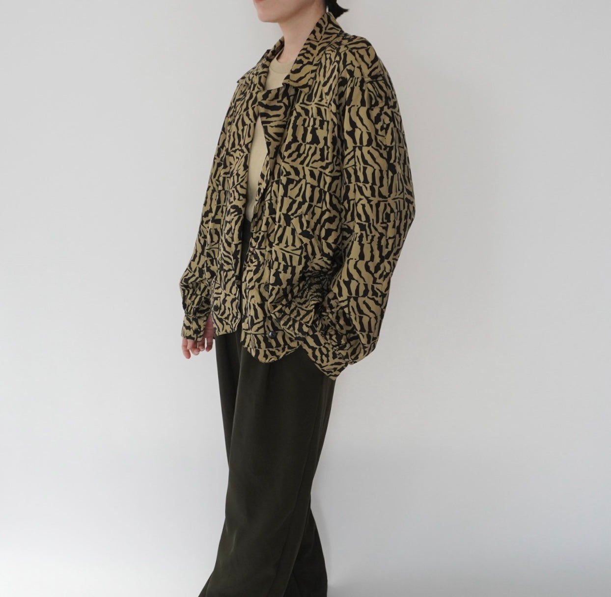 90s Silk Pattern Shirt, Jacket