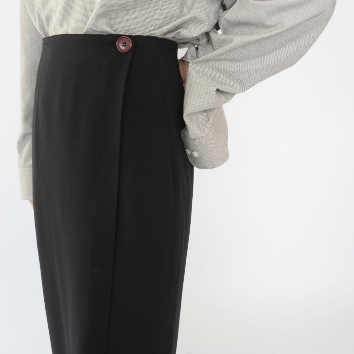 90s Wrap Maxi Skirt Made in Italy