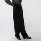 90s Black Velour Wide Pants