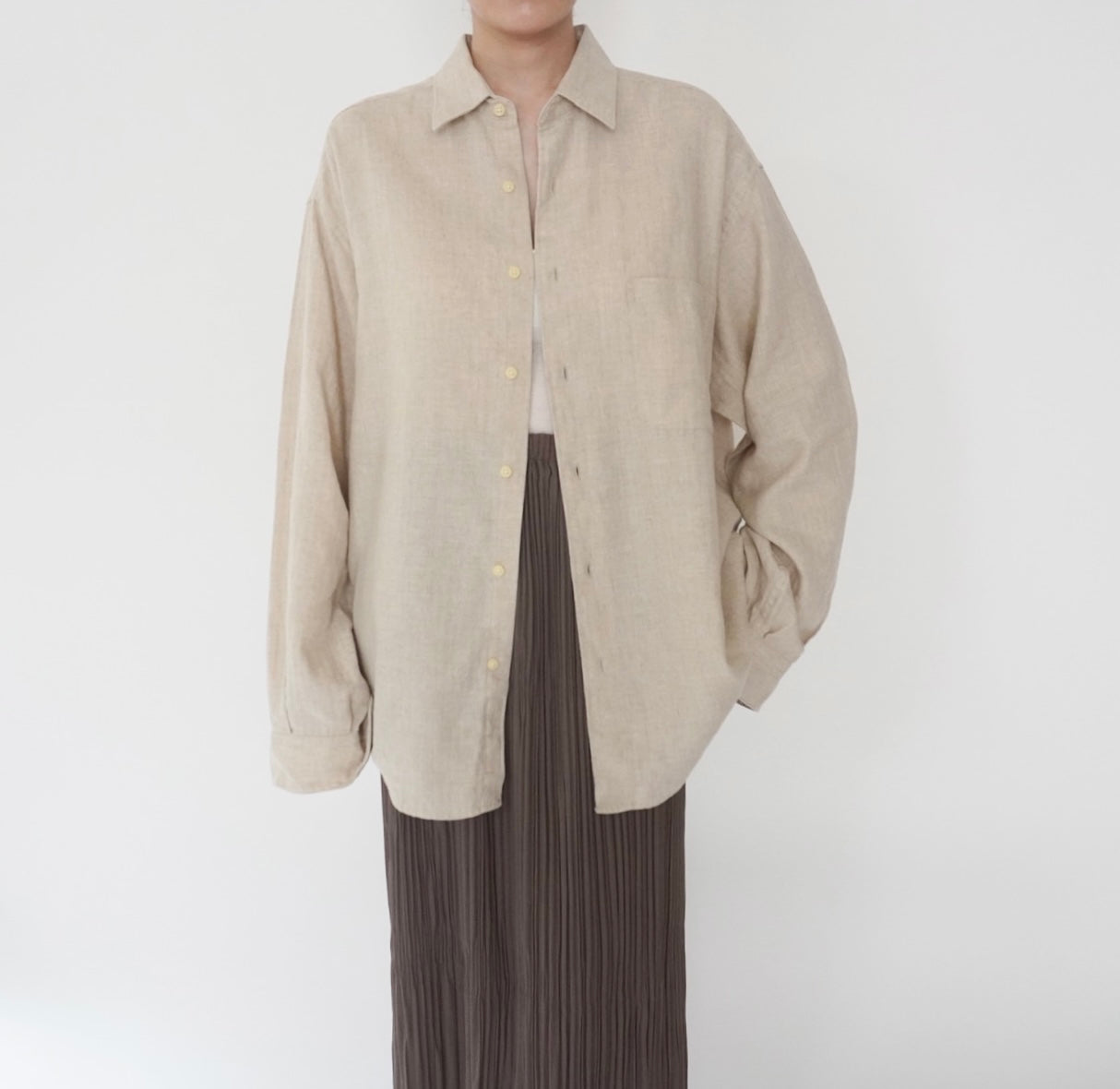 90s Cotton×Linen Shirt