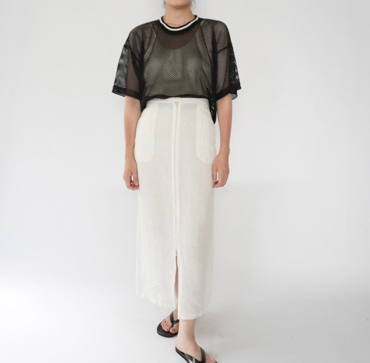 80s EURO Double Zip Design Skirt