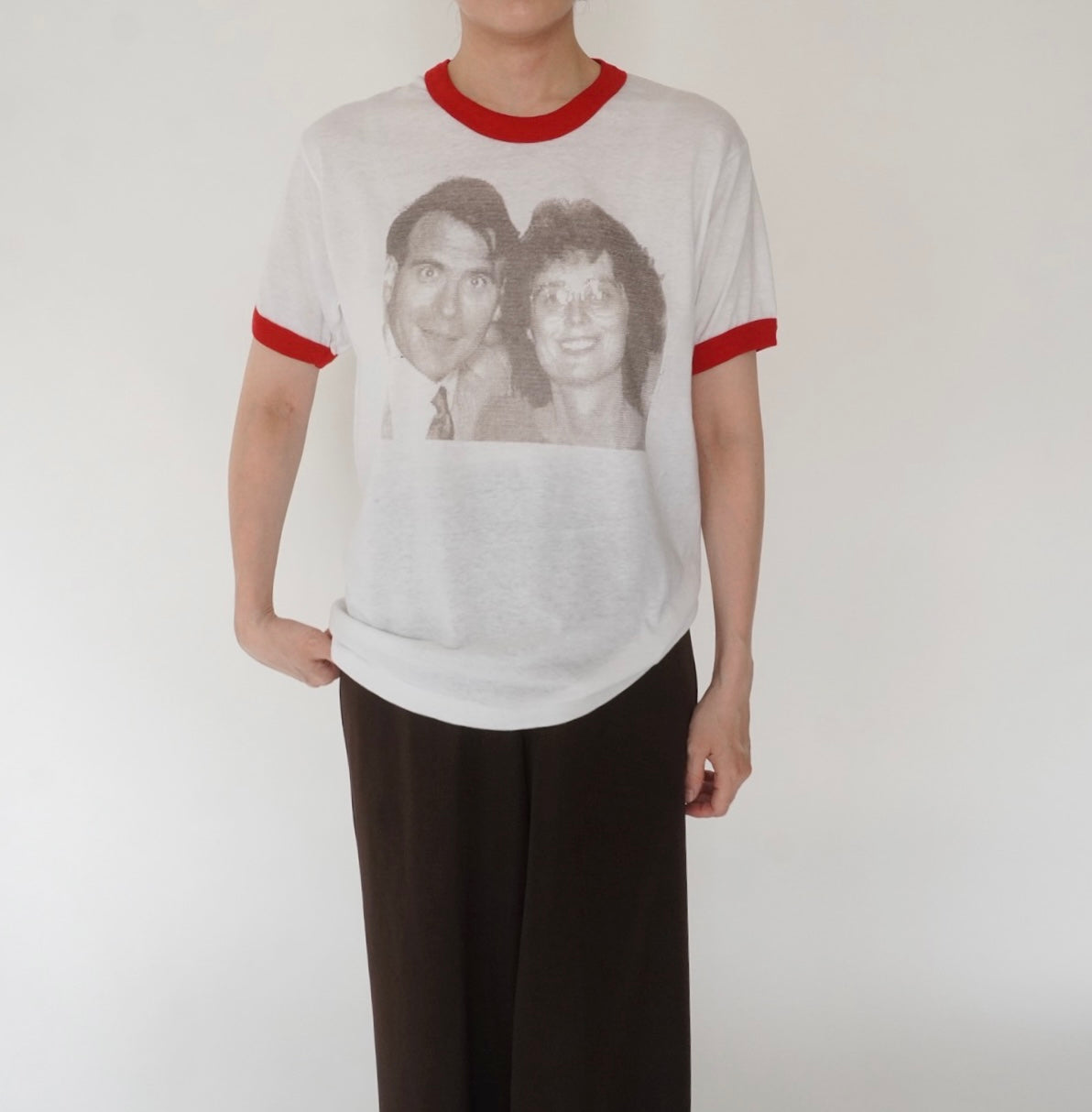 80s Photo Printed T-shirt Made in USA