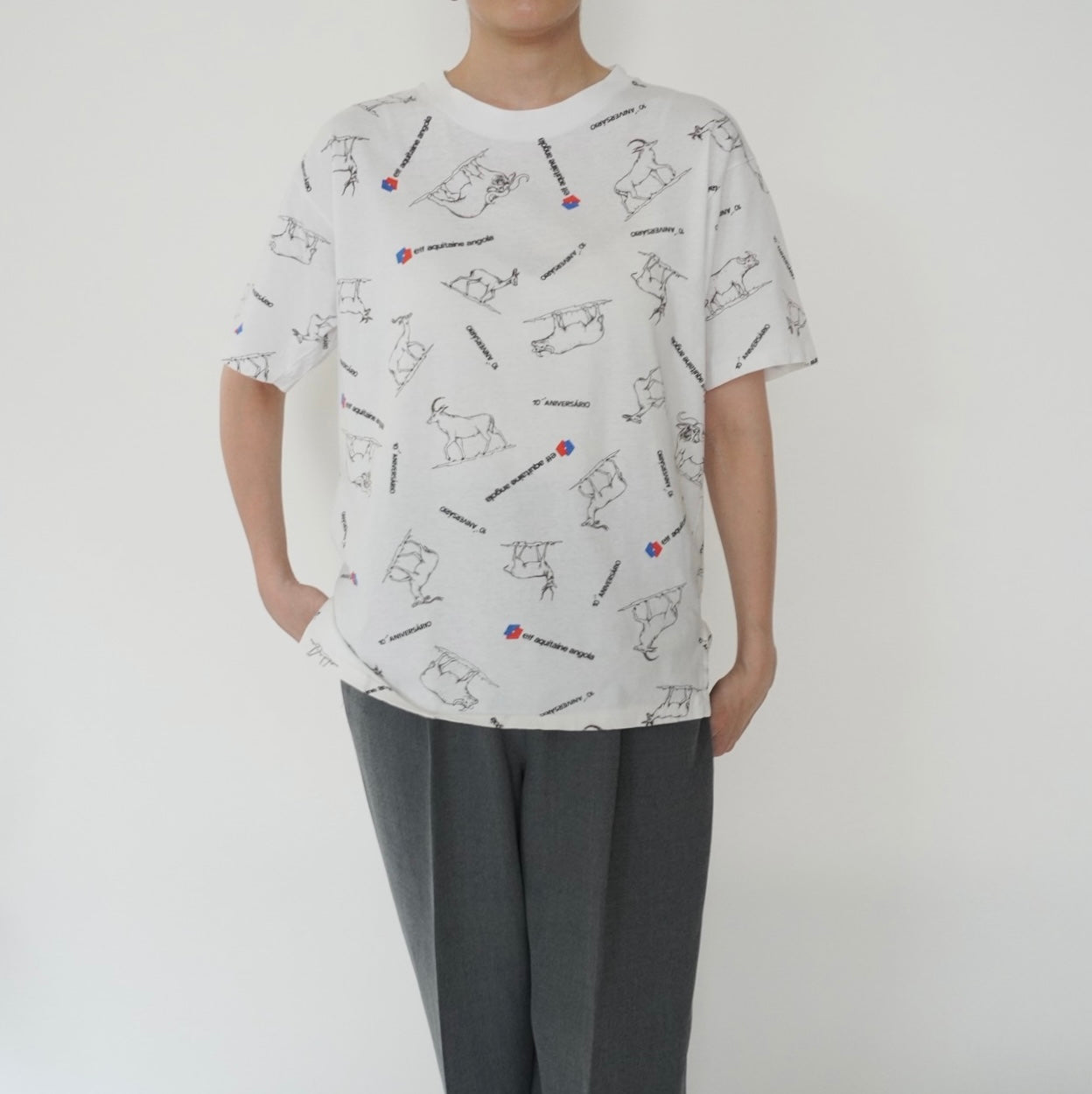 90s Printed T-shirt Made in France