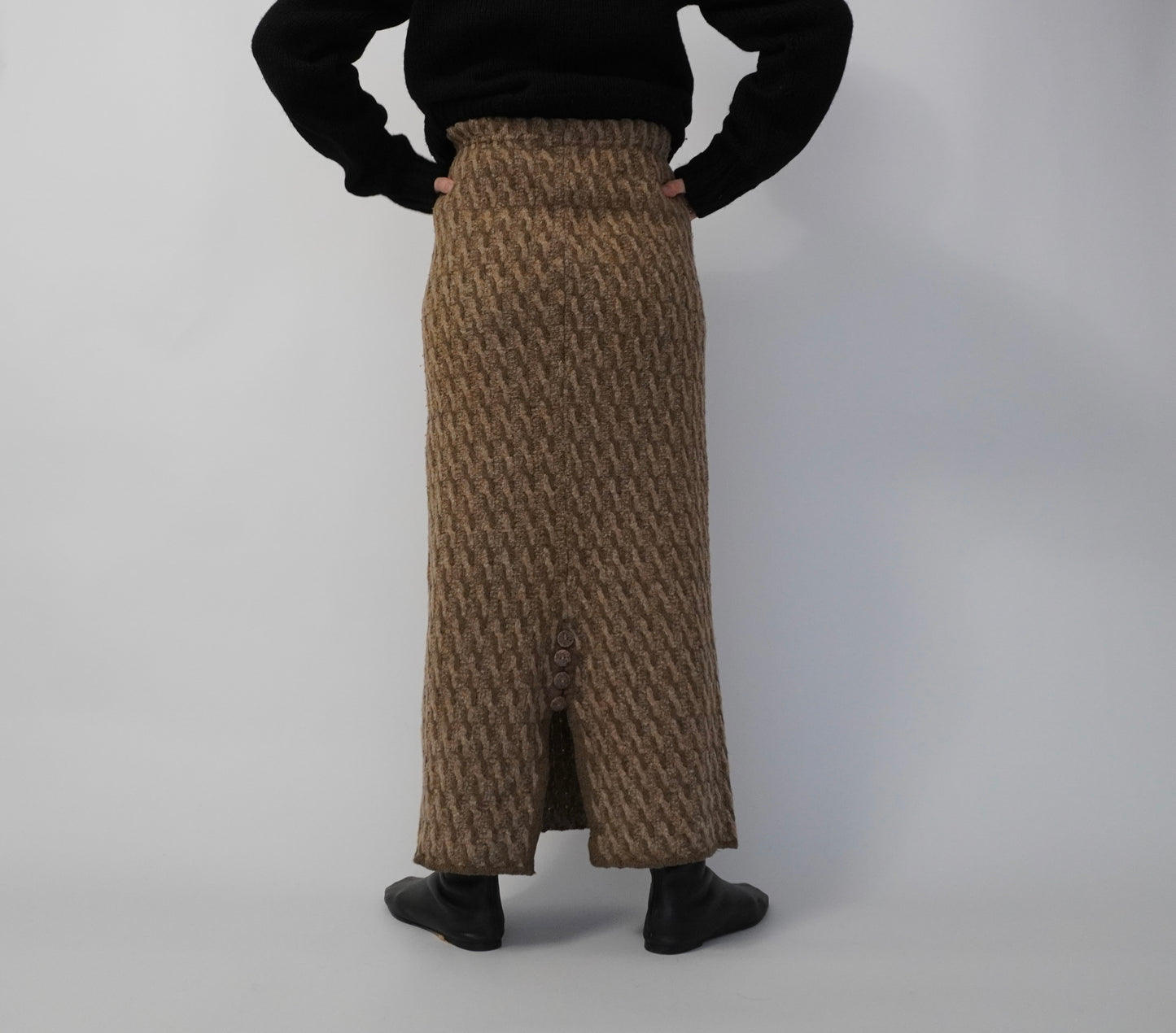 80s Pattern Knit Skirt