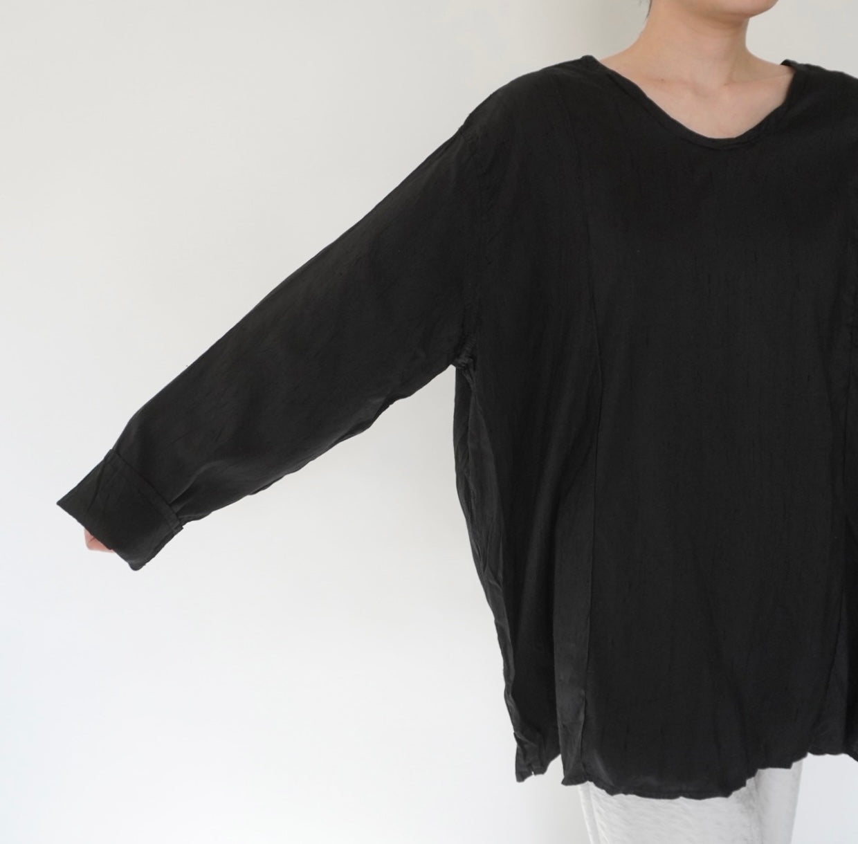 90s Raw Silk Blouse