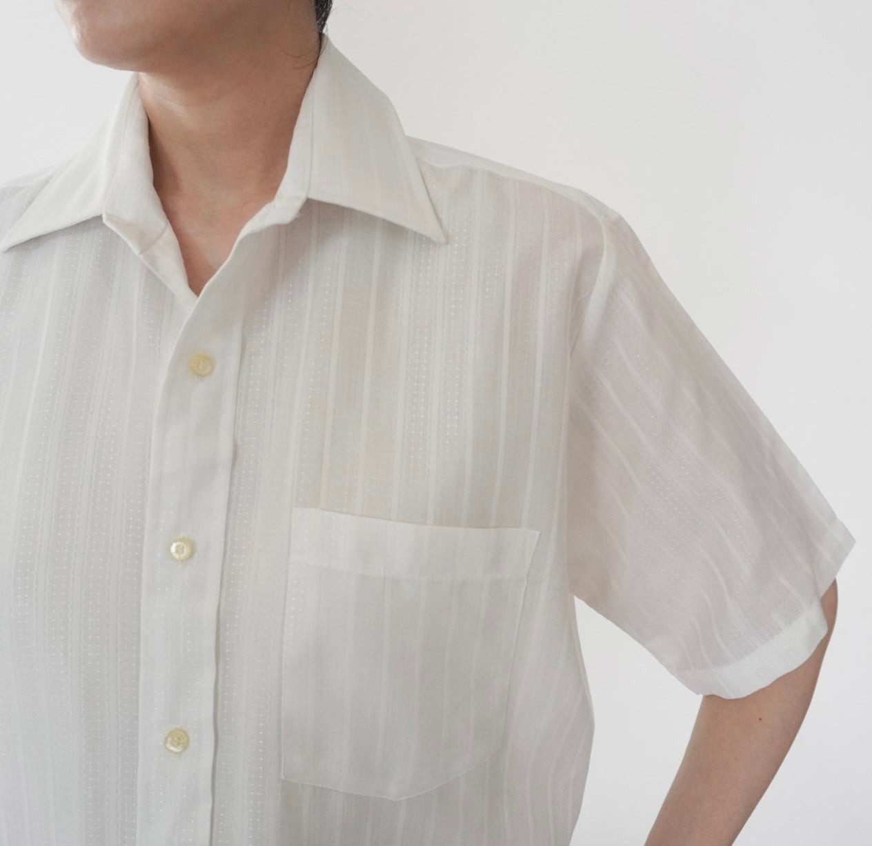 70s White Shirt Made in USA