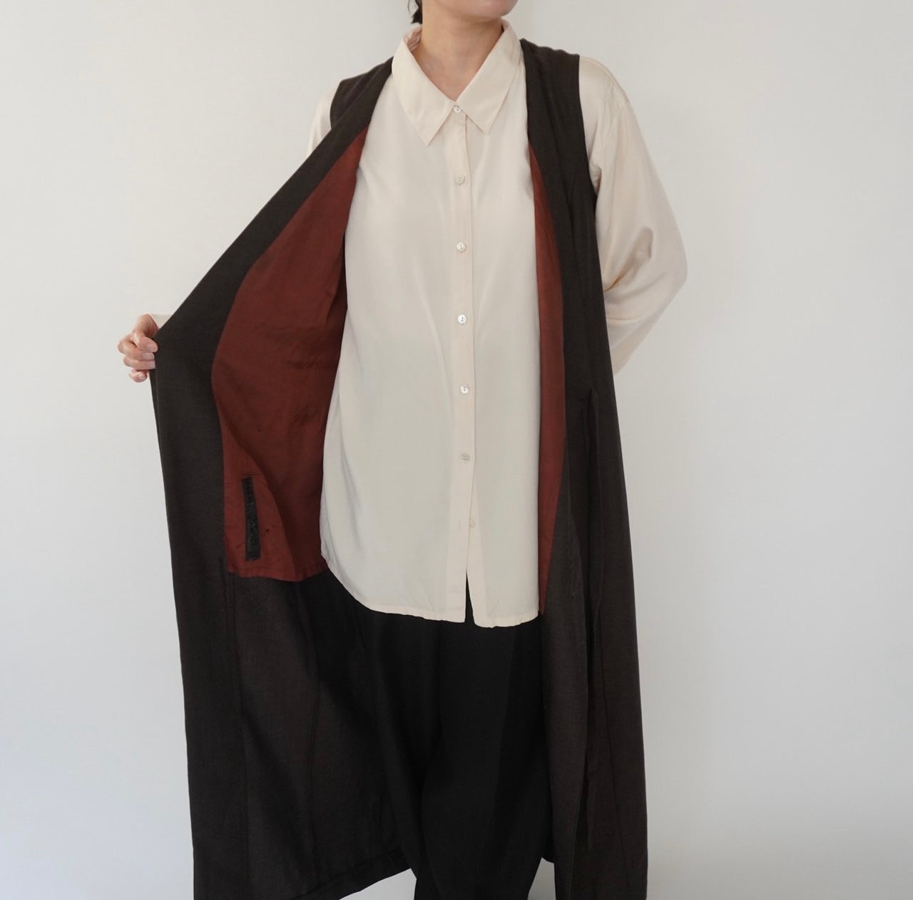 80s Sleeveless Wrap Dress