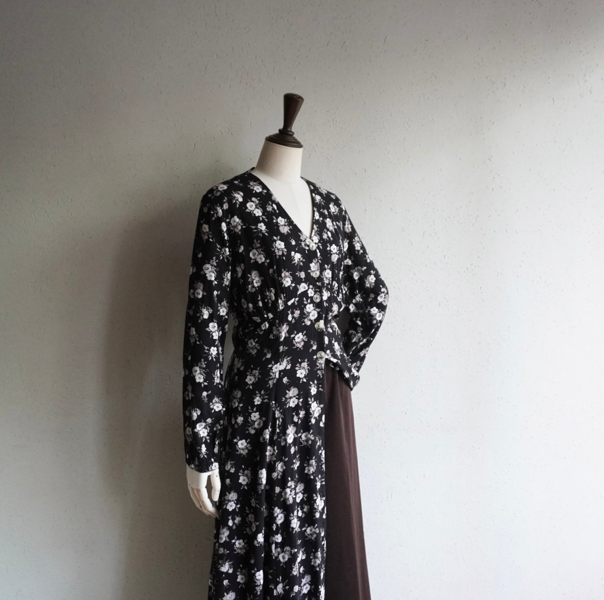 90s Floral Printed Maxi Dress Made in UK
