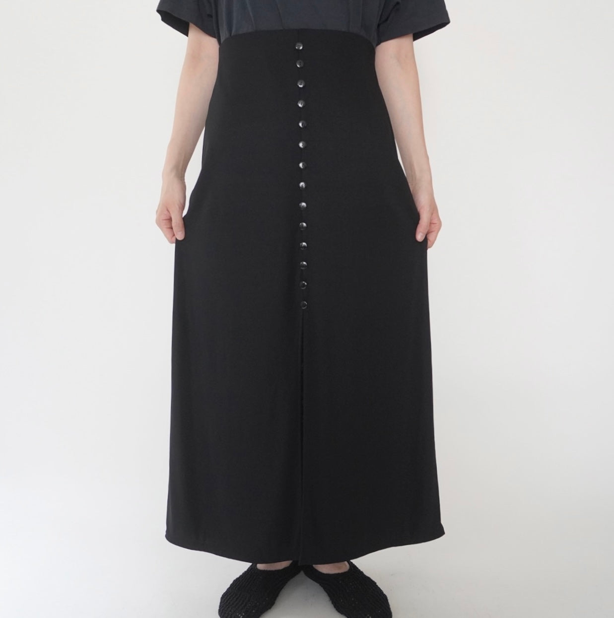90s Black Skirt Made in USA