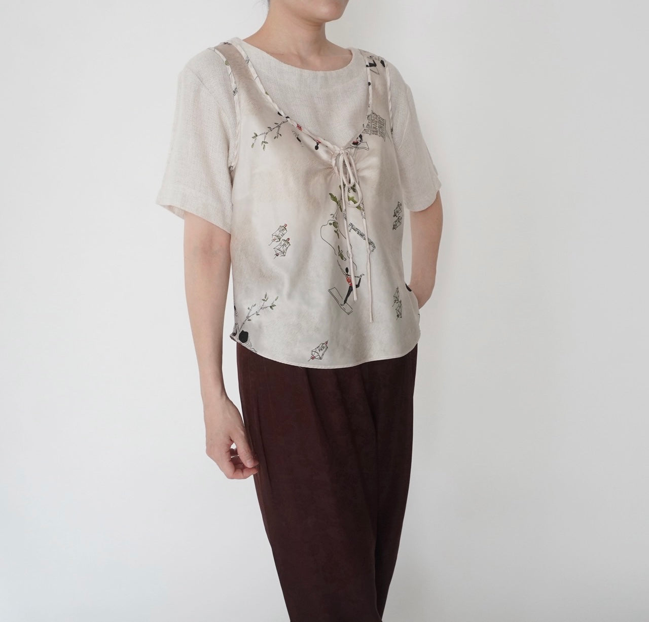 80s Printed Camisole Top