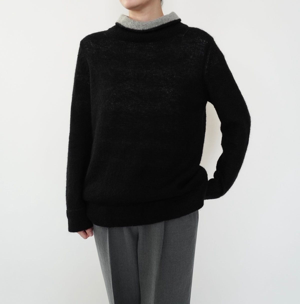 90s Black×Gray Knit