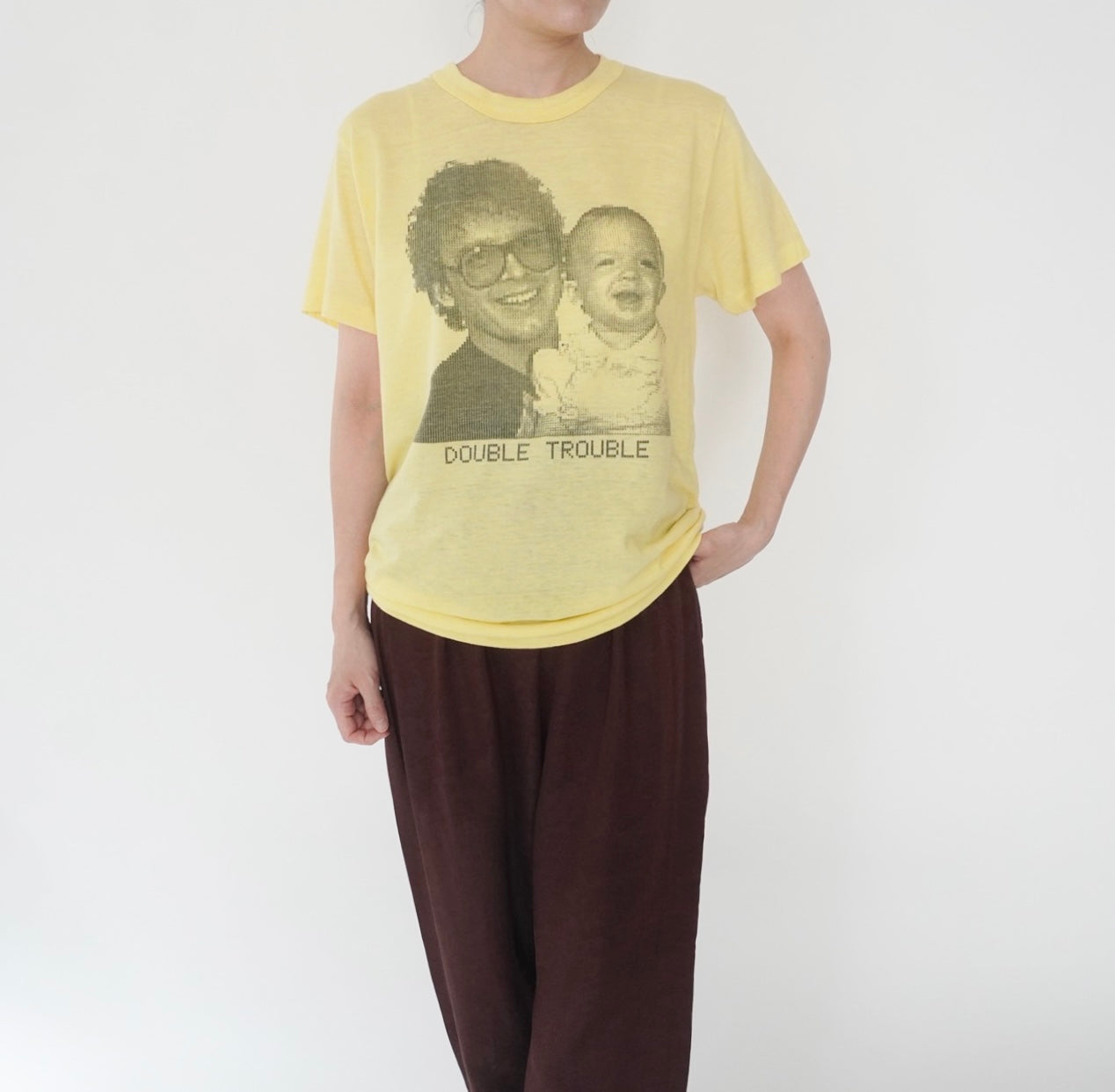 80s Photo Printed T-shirt Made in USA