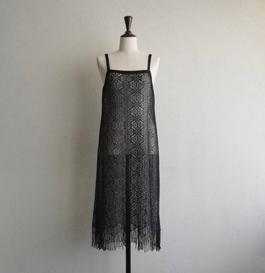 90s Fringe Lace Dress