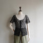 90s Black Lace Blouse