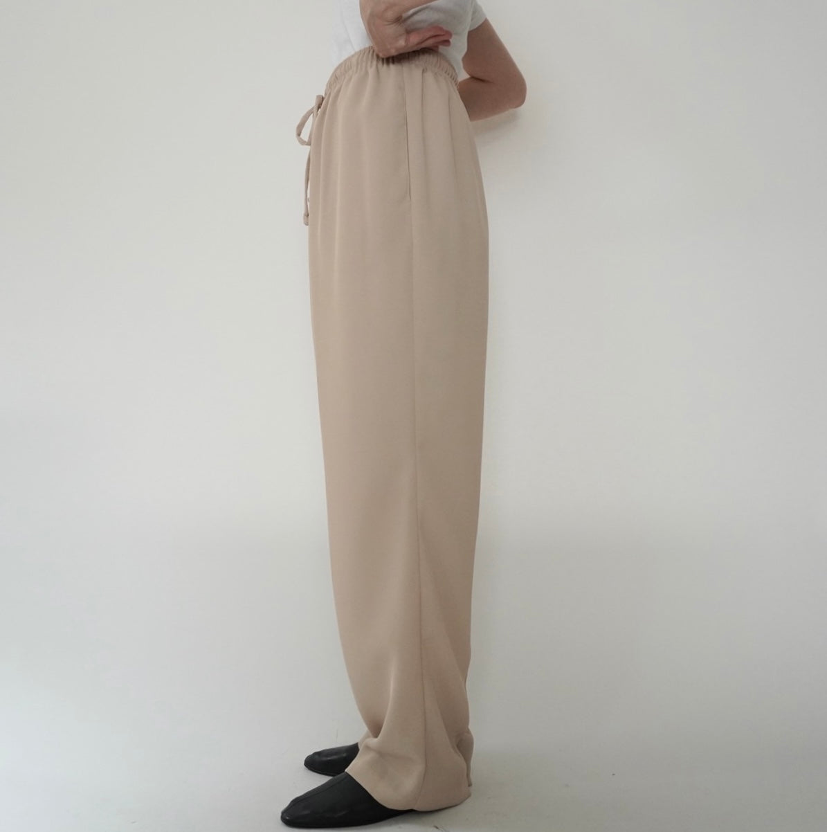 90s Beige Wide Pants