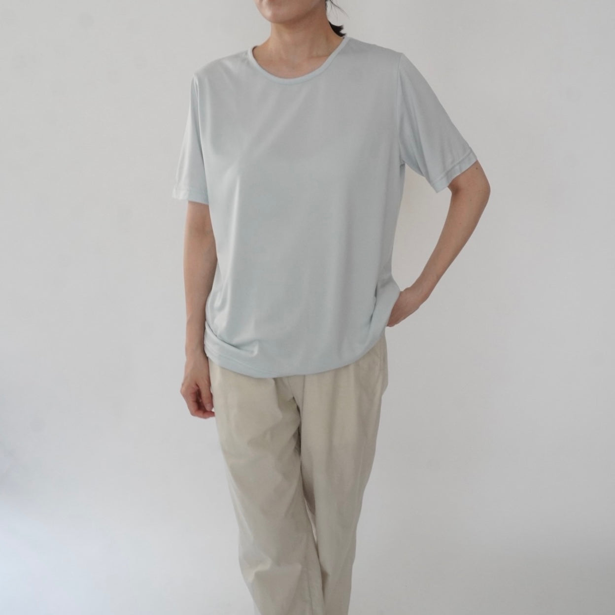 90s Light Blue Top Made in USA