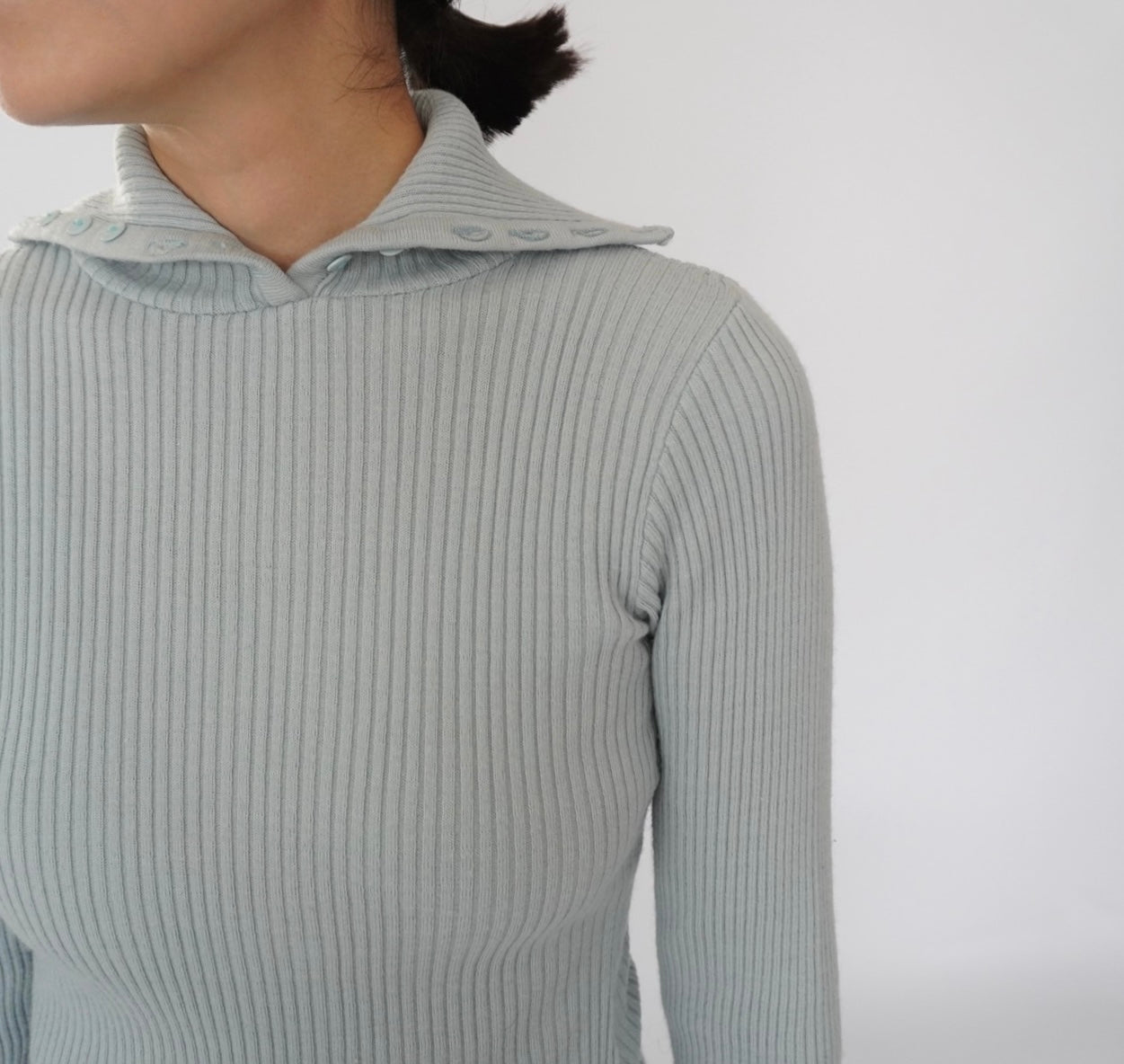 90s Design Ribbed Top Made in Italy