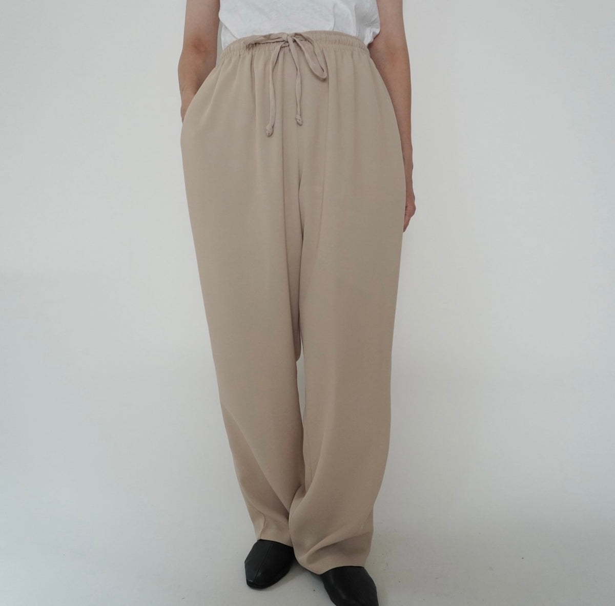90s Beige Wide Pants