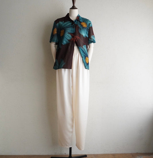 90s Sheer Printed Shirt Made in USA