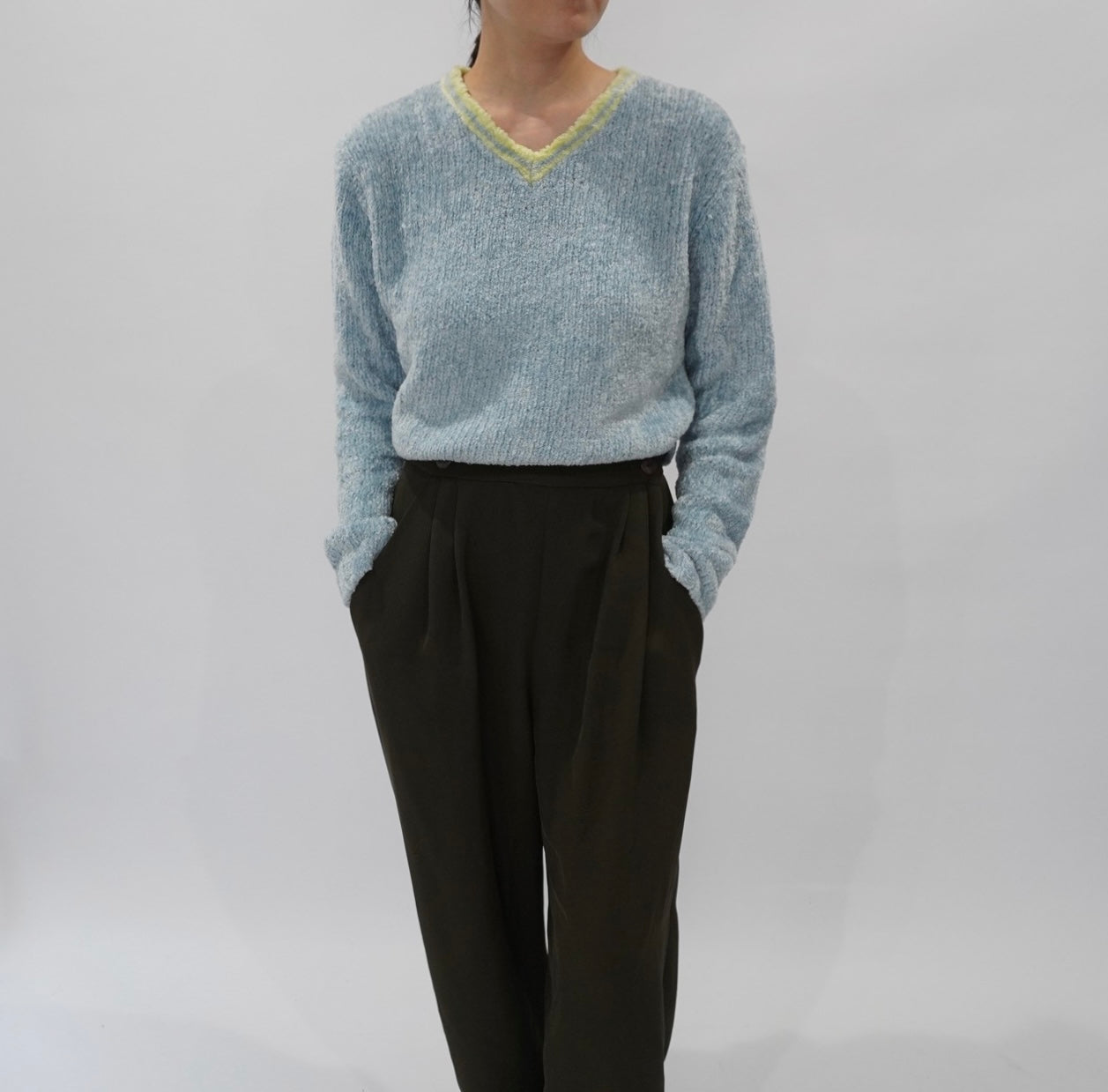 90s Light Blue Top