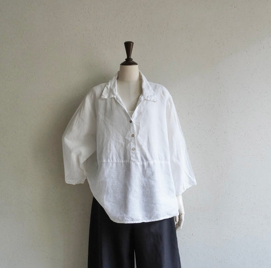 90s Linen Blouse Made in USA