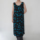 90s Rayon  Printed Sleeveless Dress