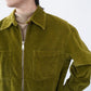 90s Velour Zip Shirt Jacket