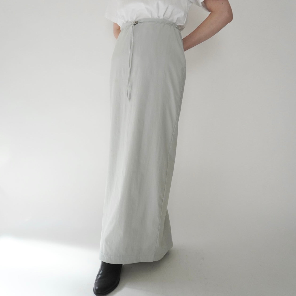 90s Zip Design Maxi Skirt