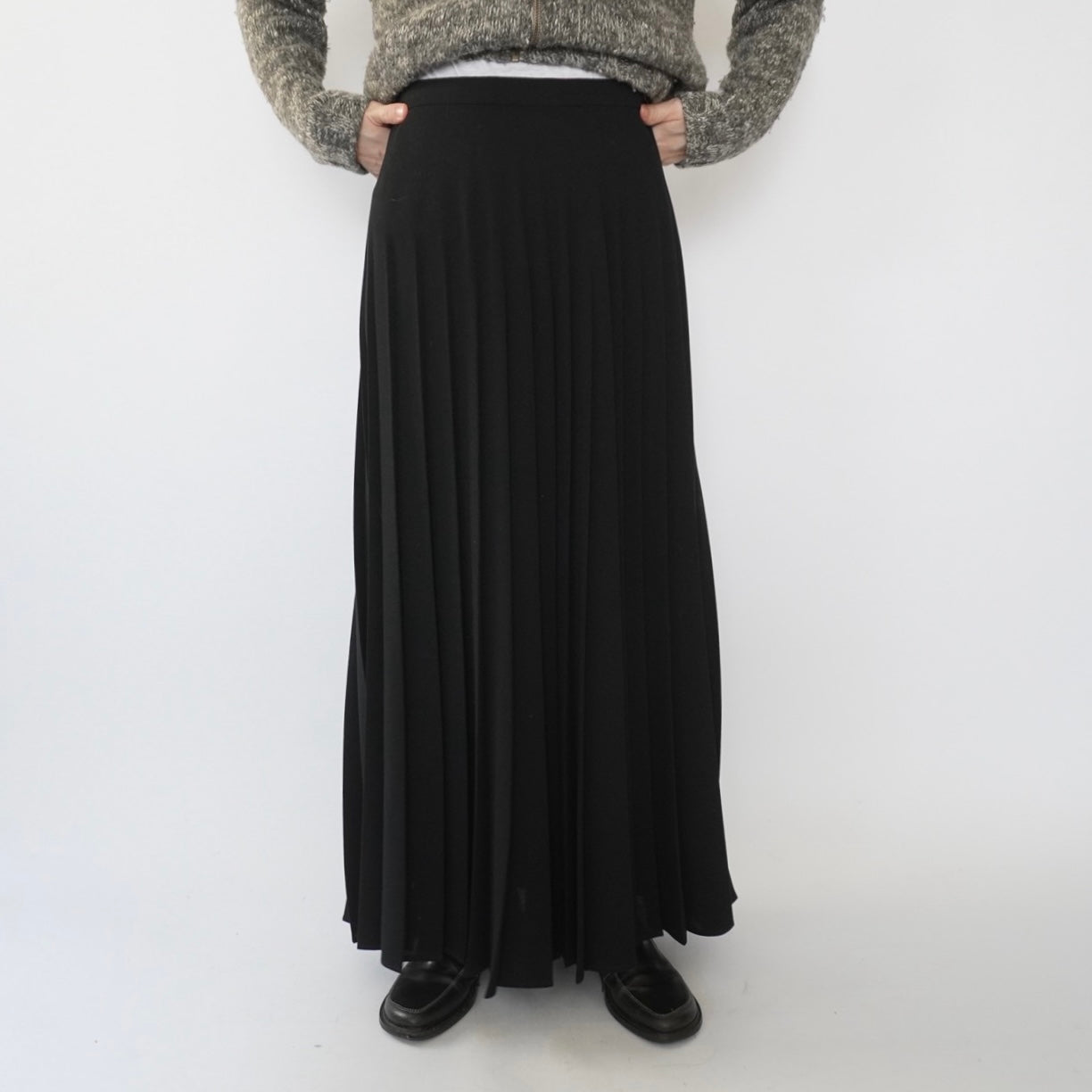90s Maxi Pleats Skirt Made in USA