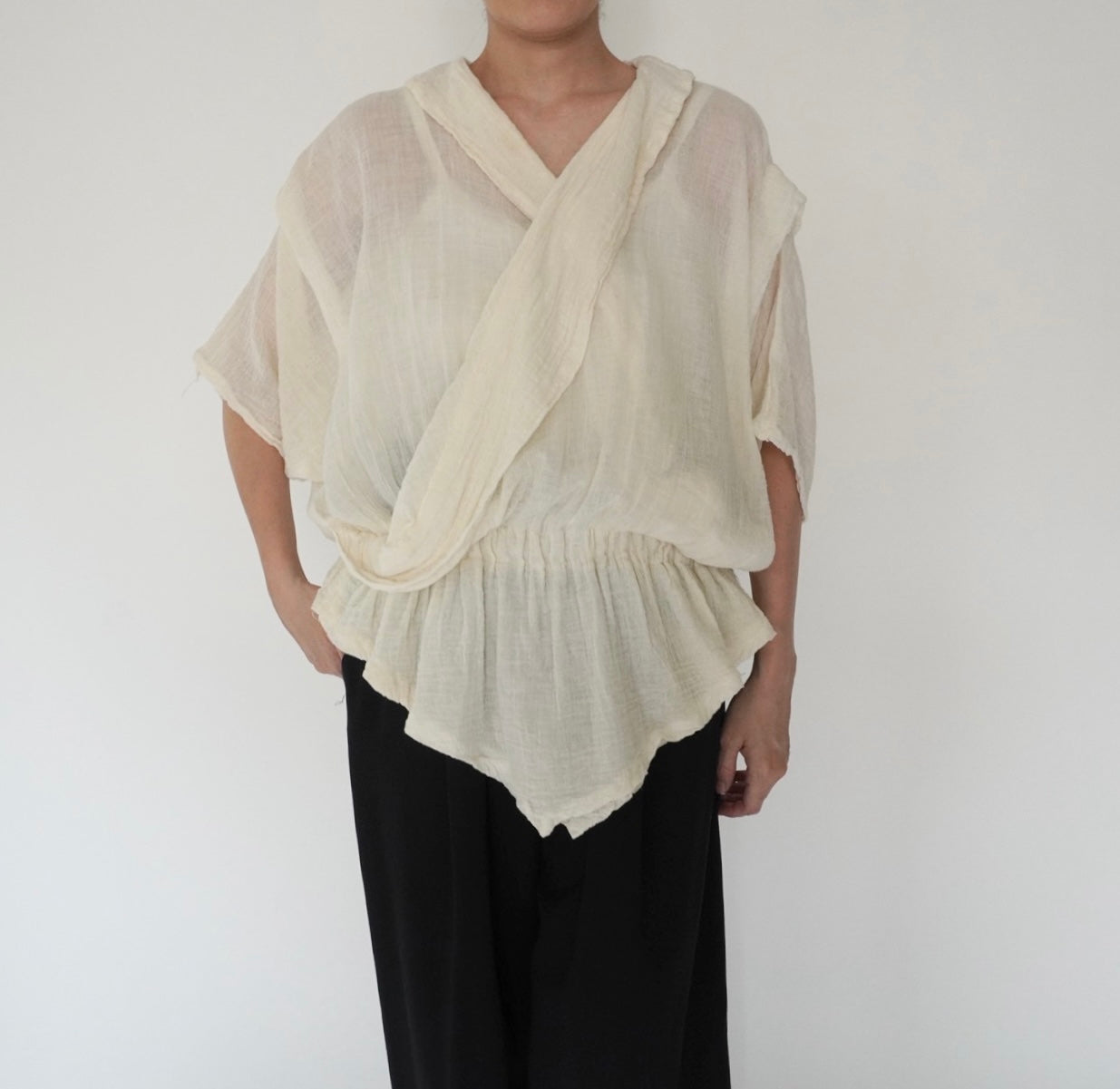80s Gauze Design Top