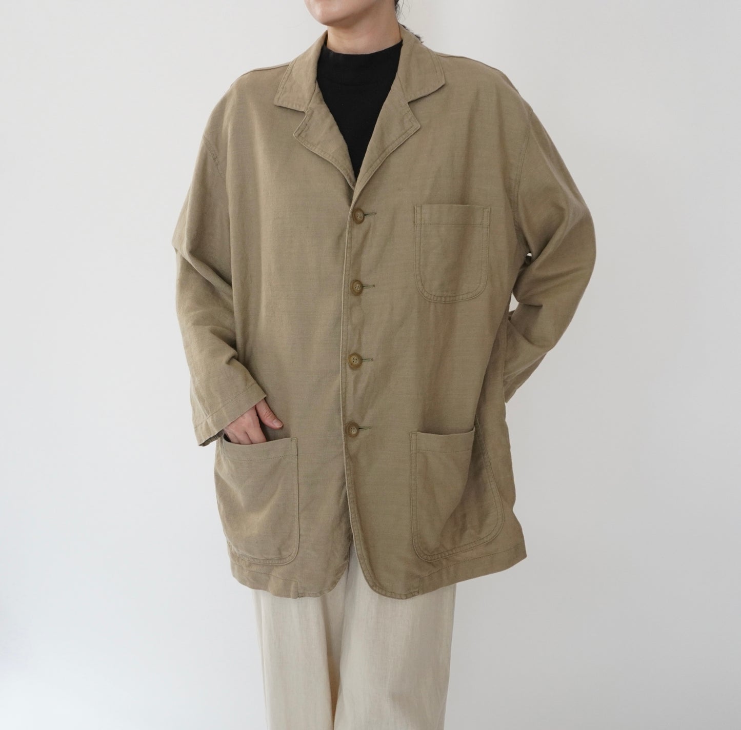 90s Cotton x Linen Light Jacket