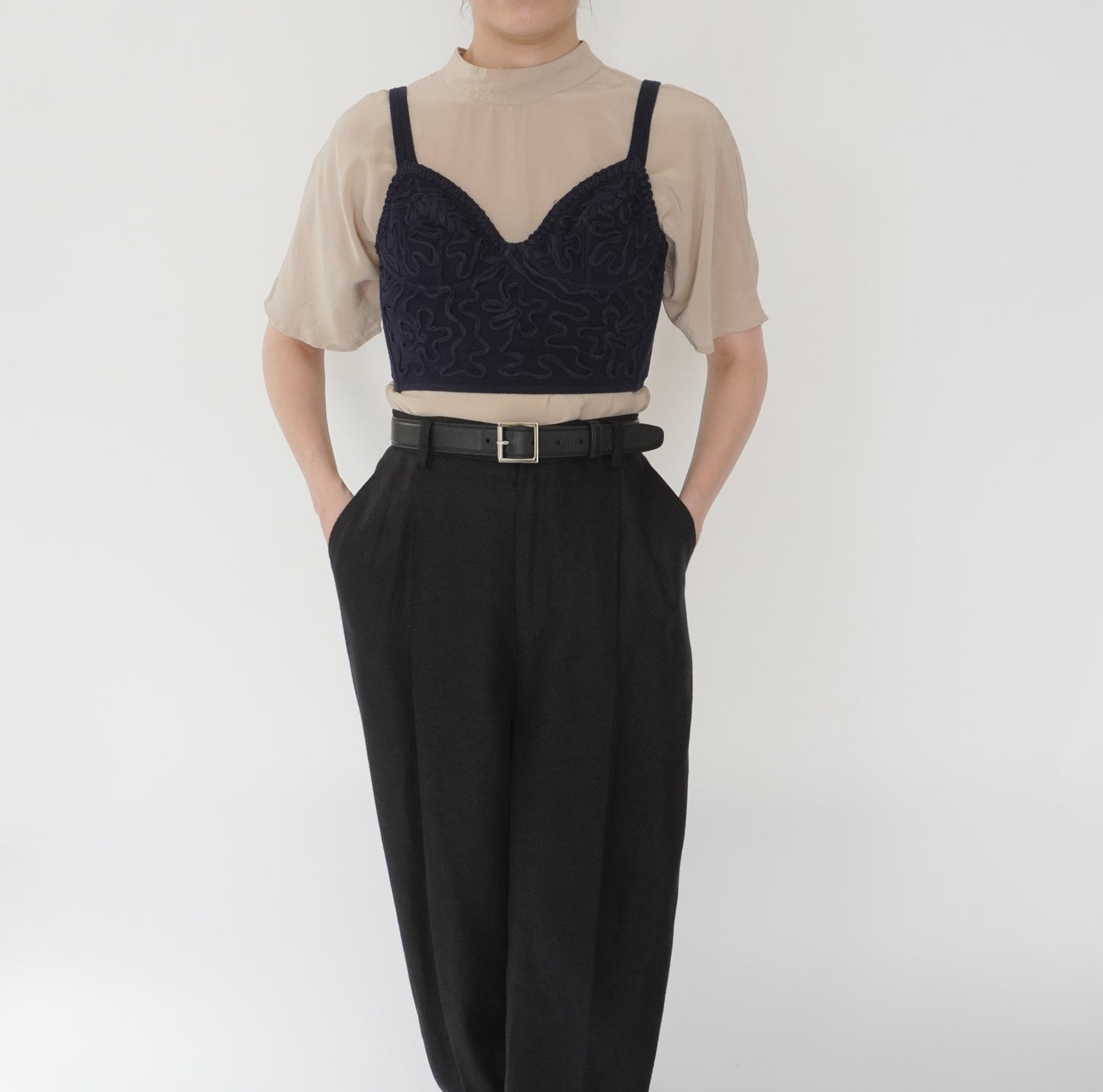 90s Embroidery Top Made in Italy