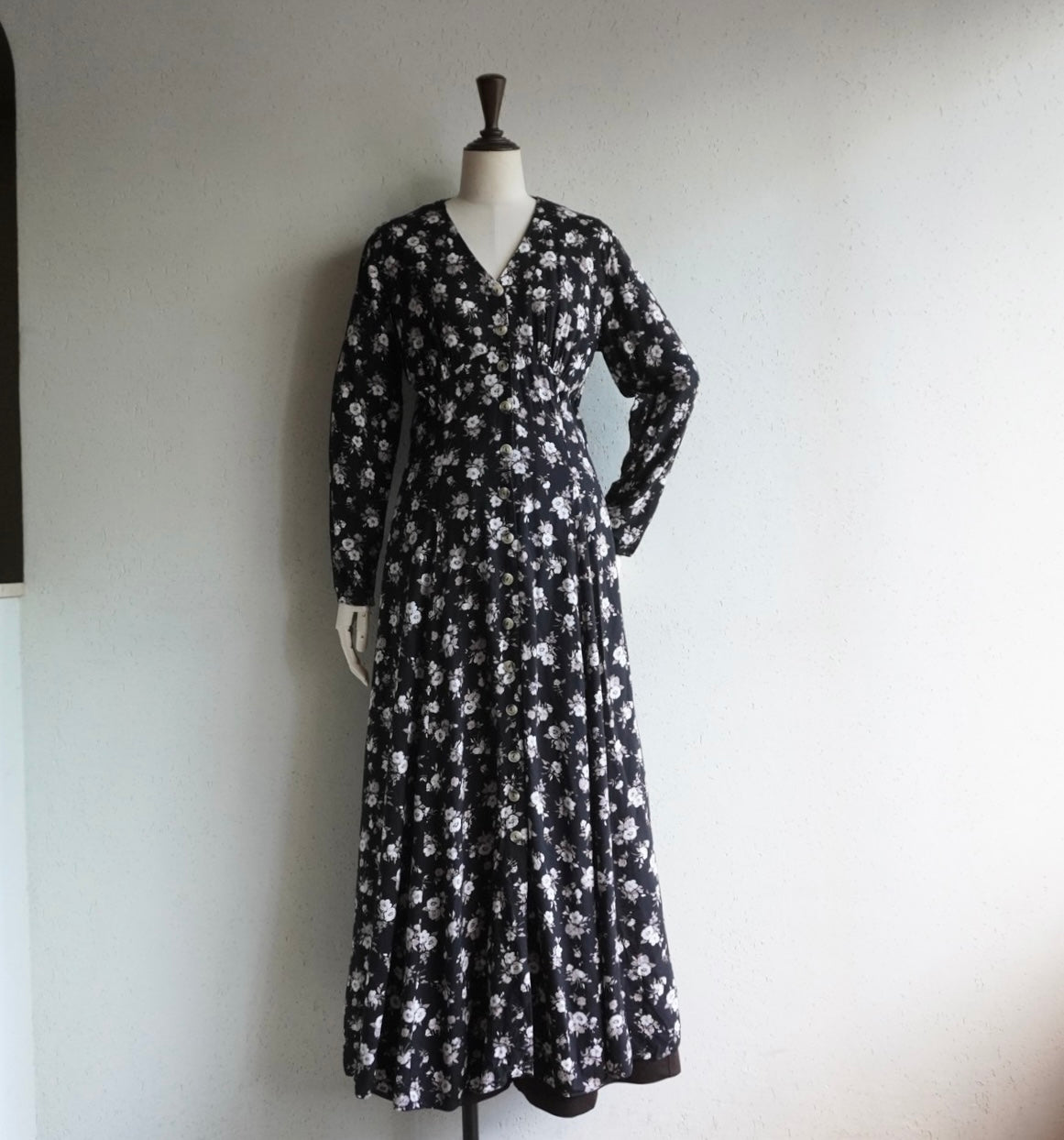 90s Floral Printed Maxi Dress Made in UK
