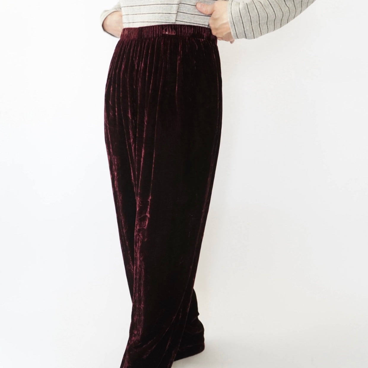 90s Velour Wide Pants