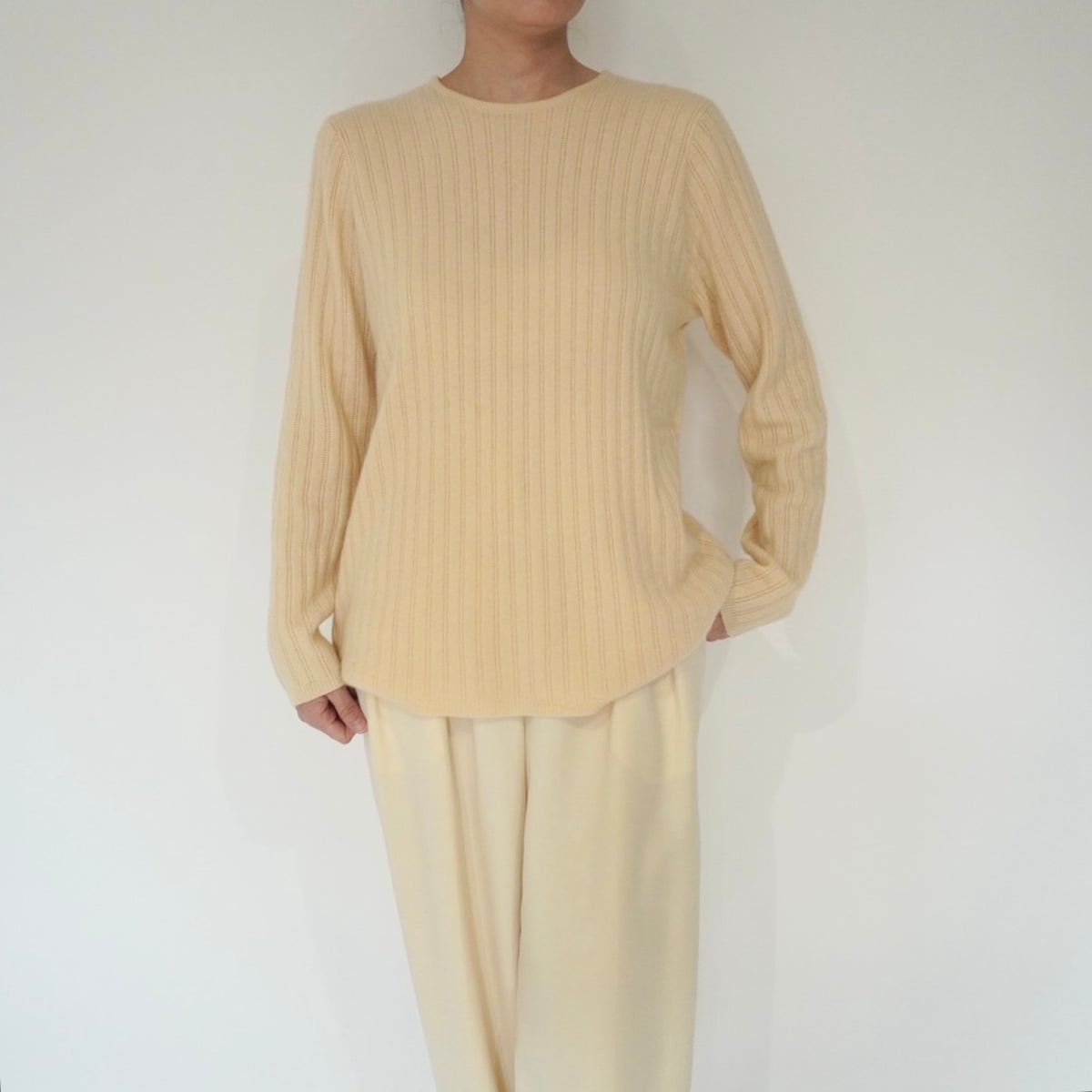 90s Ribbed Cashmere Knit