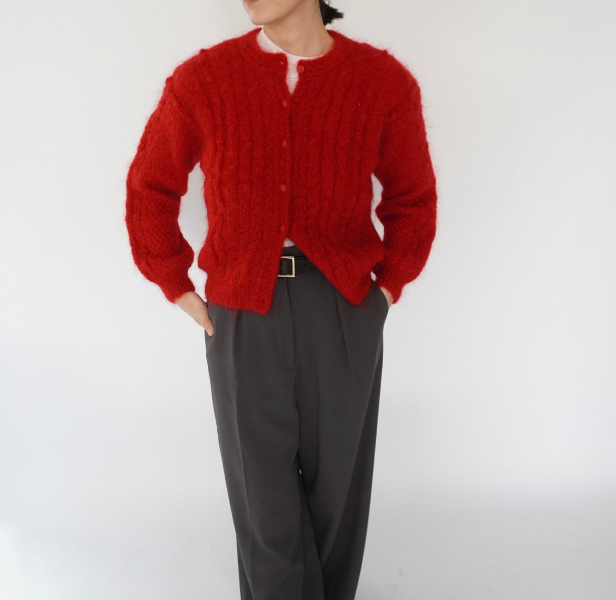 80s Red Cardigan