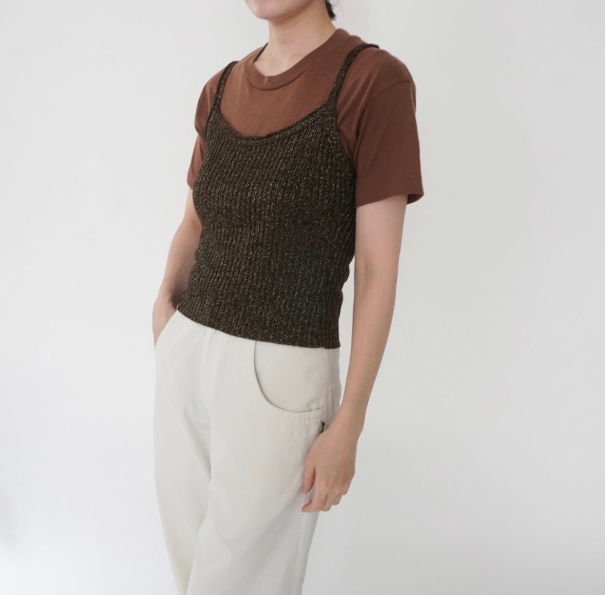 90s Camisole Ribbed Top Made in Italy