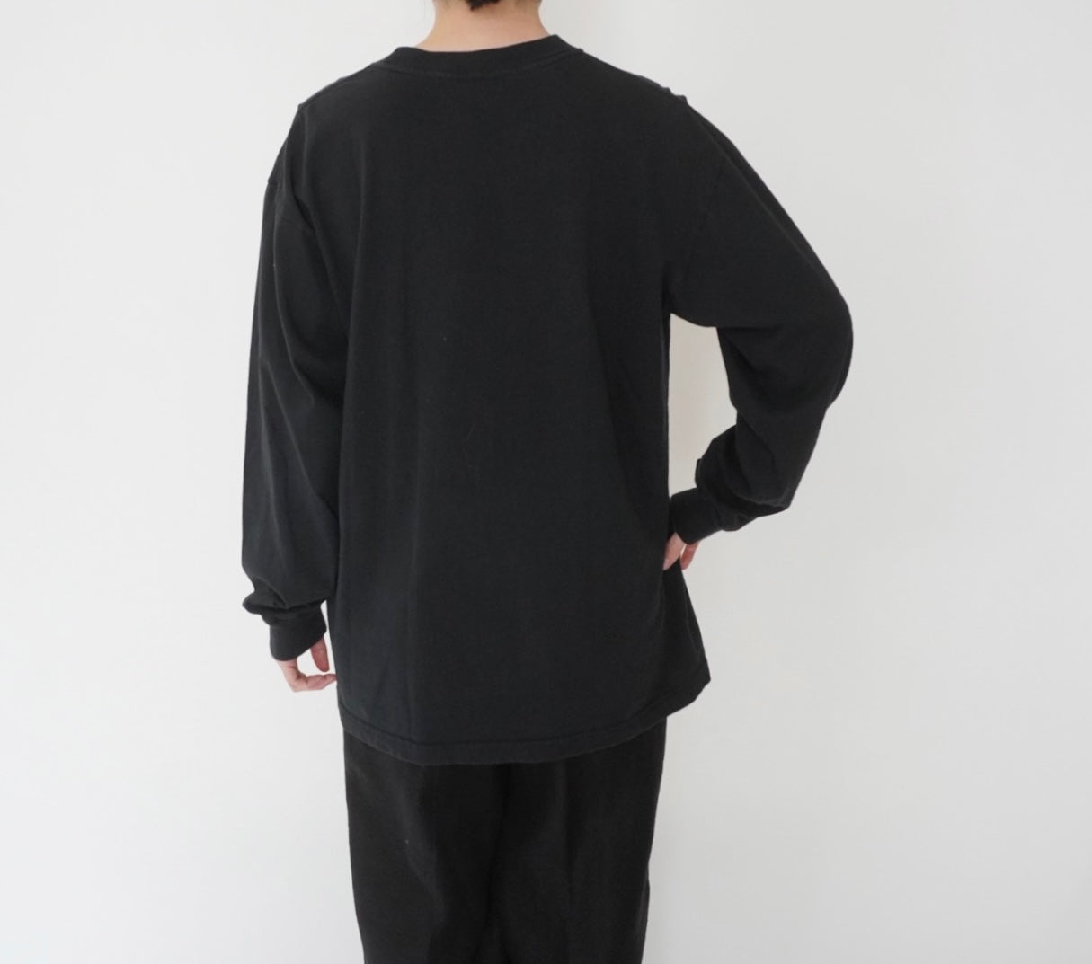 90s Embroidery Long Sleeves T-shirt Made in USA