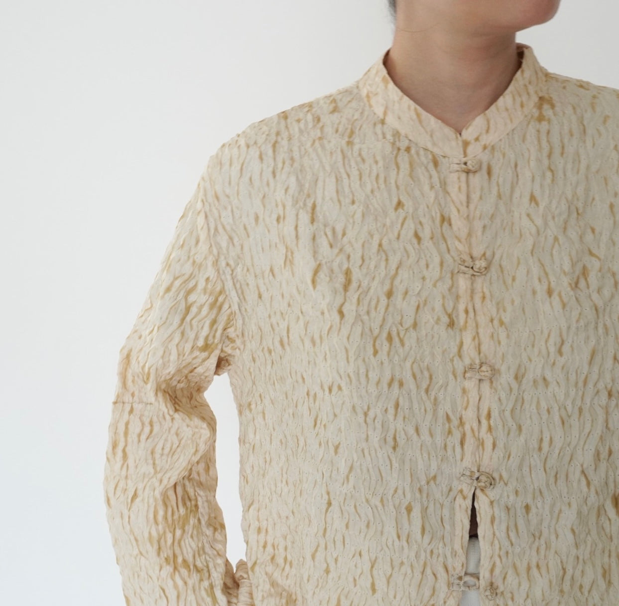 90s Pleated Silk Blouse