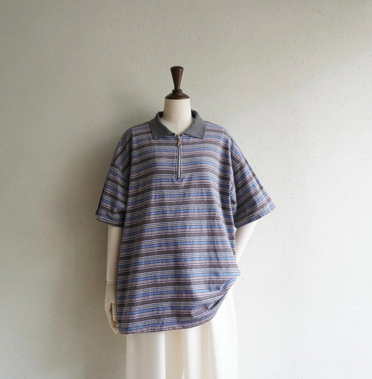 90s Striped Zip Top Made in USA