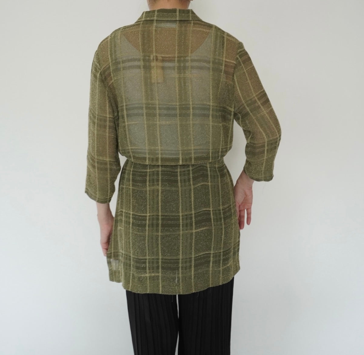90s Plaid Long Shirt, Jacket