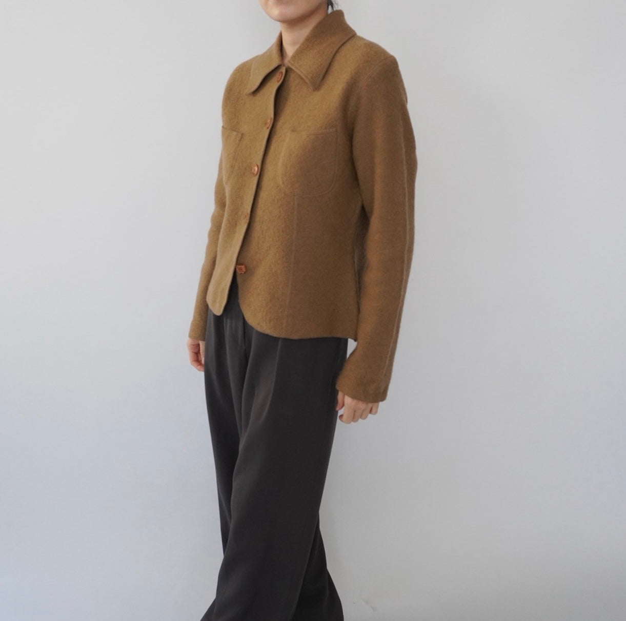 90s Wool Knit Shirt, Jacket
