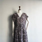 80s Printed Maxi Dress Made in USA