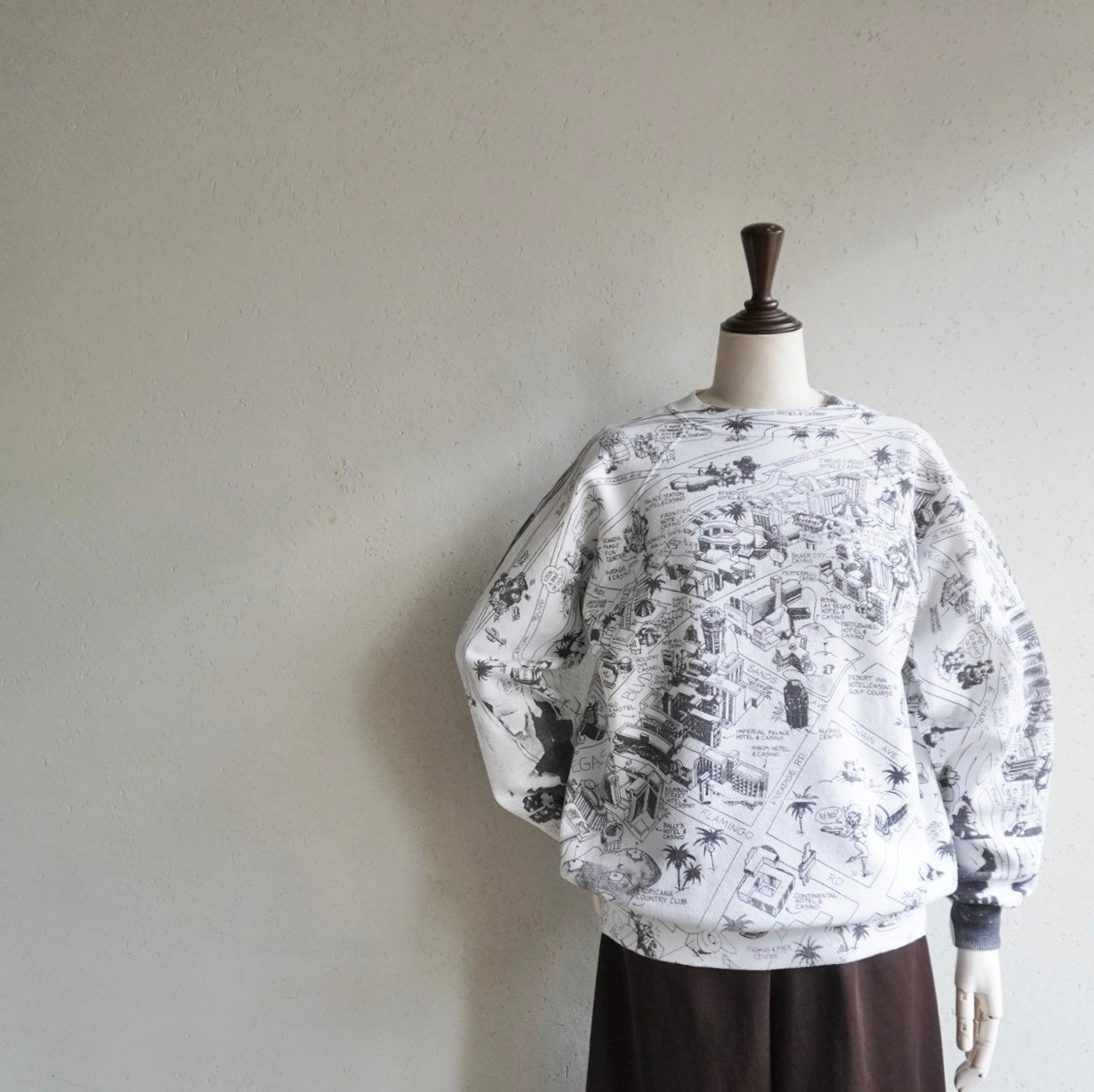 90s Printed Sweater Made in USA