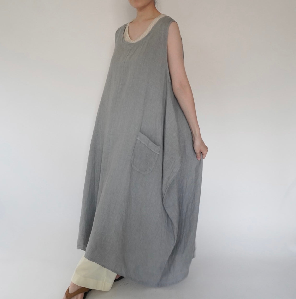 90s Linen  Maxi Dress Made in Italy