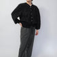 90s Black Design Knit Cardigan