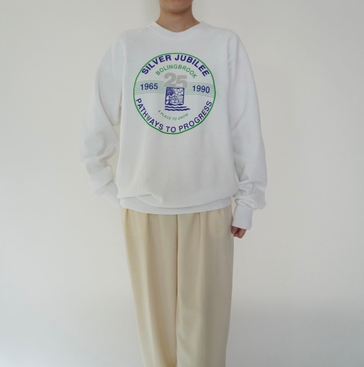 90s Printed Sweater Made in USA